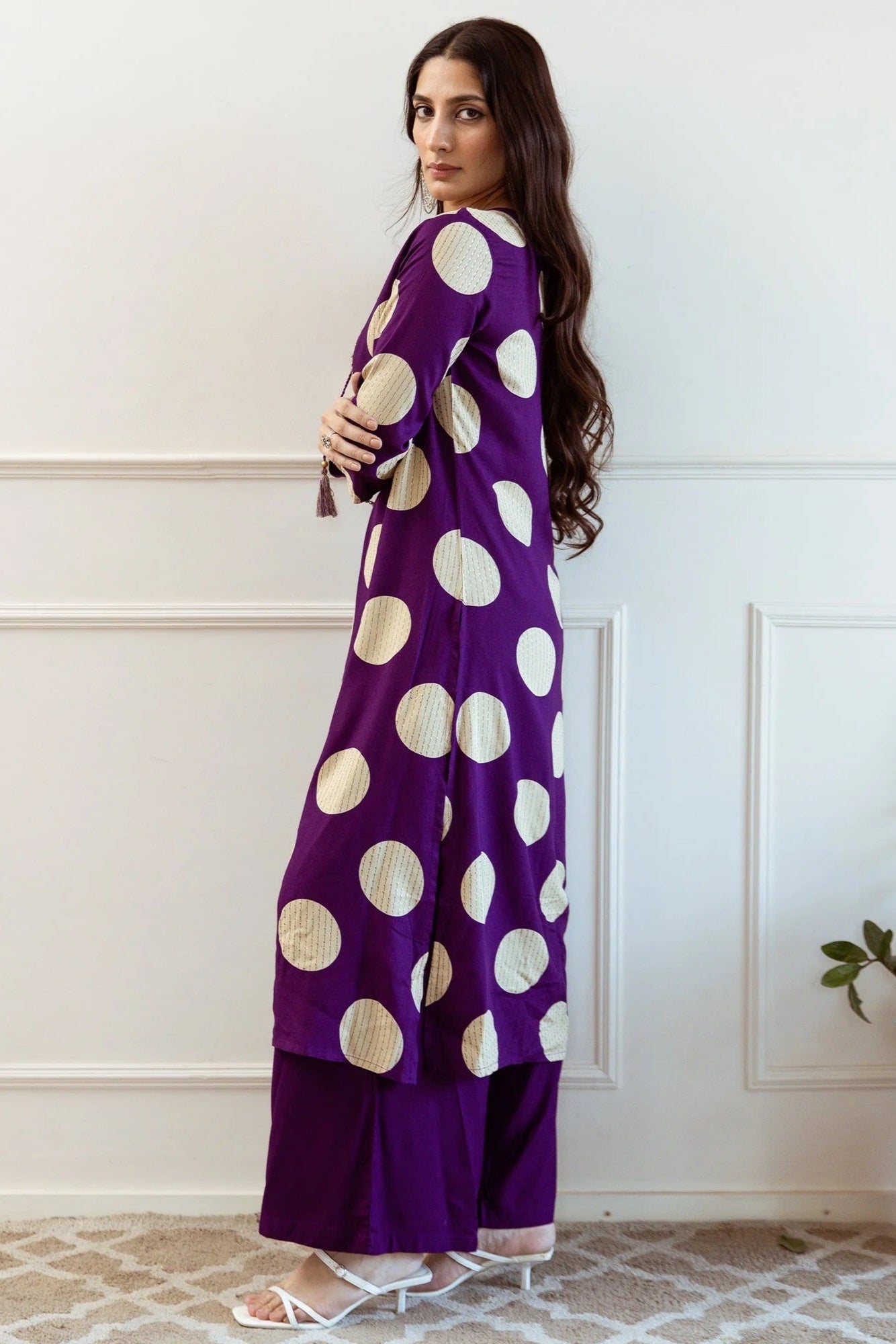 Stylish Printed A-Line Kurta Palazzo Set | Rayon Cotton 2-Piece Outfit