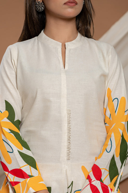 Multi-Color Floral Printed Cotton Co-ord Set | Stylish 2-Piece Outfit