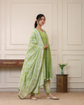 Meadow Bloom Printed Anarkali Suit Set