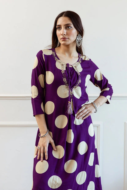 Stylish Printed A-Line Kurta Palazzo Set | Rayon Cotton 2-Piece Outfit